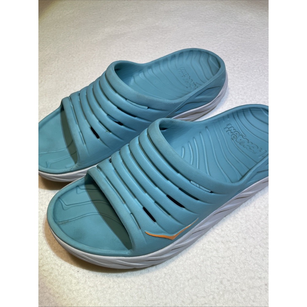 Hoka One One Ora Recovery Sandals‎ Mens Size 10 Slide Slip On Blue Shoes